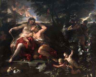 Renaud and Armide Discovered by the Knights by Luca Giordano